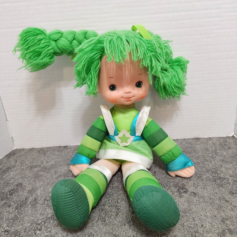 Vintage 1983 Rainbow Brite Patty O Green 18" Plush Doll Mattel Hallmark